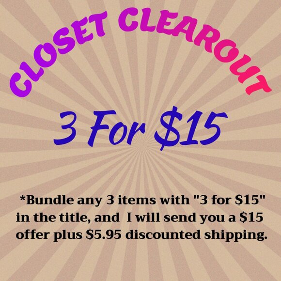Closet Clearout 3 for $15 - Picture 1 of 1